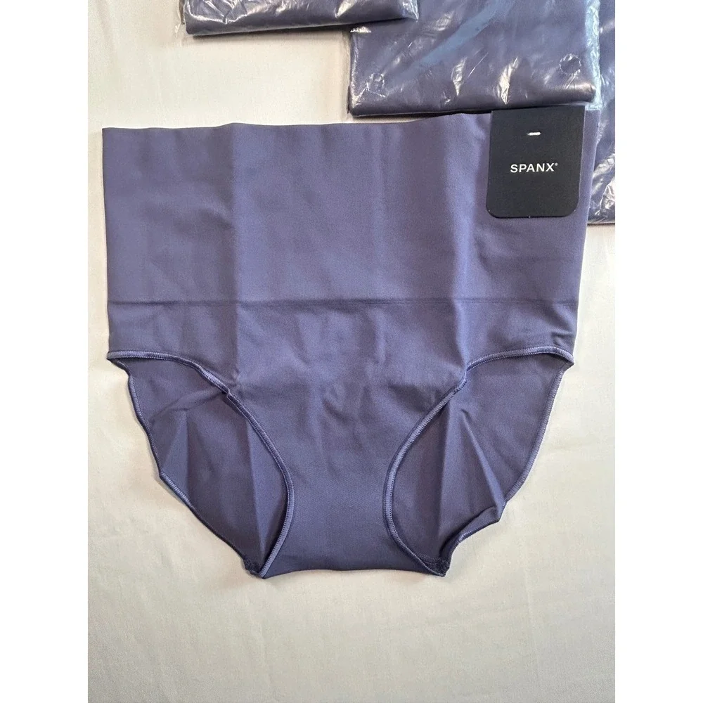 (4 Pair)Spanx EcoCare Brief Women M Pewter Seamless Shaping Panty